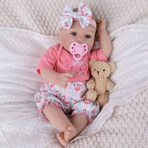 lot 5076 image: Milidool Realistic Reborn Baby Dolls Girl - Realistic Baby Dolls Girl Real Looking 18 inch Doll with Soft Poseable Body, Lifelike Newborn Baby Doll, Kids Gift for 3 Years Old