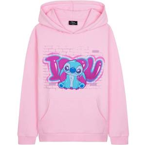 lot 6062 image: Disney Stitch Hoodie for Girls Teens Soft Hooded Sweatshirt Warm Pullover Sweater Activewear Sports Youth Hoodie Stitch Gifts (Pink Stitch, 11-12 Years)