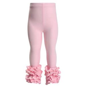 lot 6065 image: HOOLCHEAN Baby Toddler and Little Girls Cotton Ruffle Leggings (Pink, XL 5-6T)