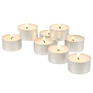 lot 6072 image: Stonebriar Bulk 50 Pack Unscented Smokeless Long Tea Light Candles with 8 Hour Extended Burn Time, White, 50 Count