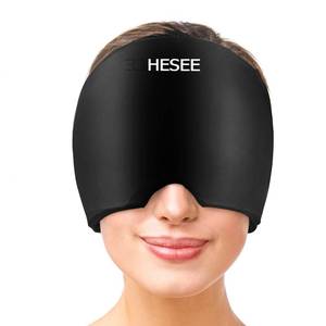 lot 6096 image: Migraine Relief Cap, Headache Relief Hat for Migraine Cap, Hot and Cold Therapy, Headache Eyes Mask for Stress Relief, Ice Pack Head Wrap for Sinus, Puffy Eyes, Tension,Black