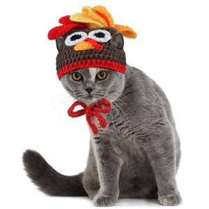 lot 6118 image: Legendog Cat Costume Pet Turkey Hat Thanksgiving Apparel for Cats Small Dogs