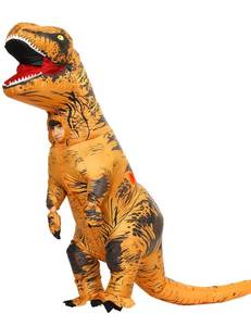 lot 6120 image: MENGKAO Inflatable Dinosaur Costume Kids Dinosaur Suit Blow up Full Body Dino Costume Boys Girls for Halloween Cosplay Party