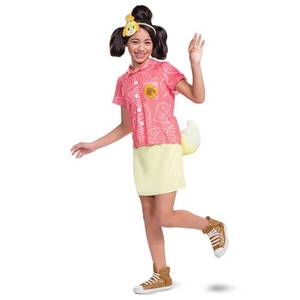 lot 6161 image: Isabelle Animal Crossing Costume, Official Kids Isabelle Costume Dress and Headband Outfit, Classic Child Size Large (10-12)