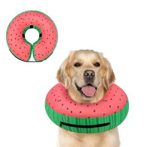 lot 6199 image: Supet Inflatable Dog Cone Alternative, Soft Recovery Collar for Small, Medium, Large Dogs