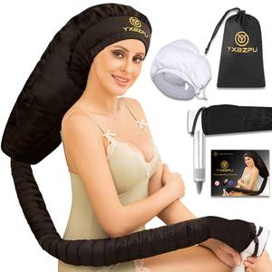 lot 6210 image: Bonnet Hair Dryer, Hooded Hair Dryer Attachment, Dryer Hooded Diffuser Cap for Curly,Speeds Up Drying Time, Safety Deep Conditioning at Home(Black)