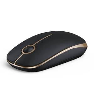 lot 8263 image: VssoPlor Wireless Mouse, 2.4G Slim Portable Computer Laptop Mouse with Nano Receiver Quiet Silent Optical Mice for Notebook, PC, Laptop, Computer-Black and Gold
