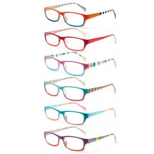 lot 8271 image: Kerecsen Computer Reading Glasses for Women Blue Light Blocking Glasses for Reading Fashion Pattern Print Eyeglasses for Womens(Mix Color -5, 2.25)