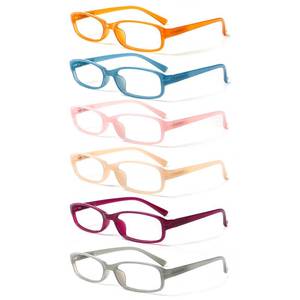 lot 8273 image: NORPERWIS 6 Pack Ladies Reading Glasses for Women Blue Light Blocking Spring Hinge Fashion Eyeglasses Readers for Women (Mix Color-1, 2.25)