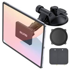 lot 8286 image: OHLPRO Dashboard Magnetic Tablet Holder for Car, Windshield iPad Car Phone Suction Cup Mount with Magnets, for All 6-11 Apple Phones iPad Samsung Galaxy Tab Tablet, 360° Rotation, Black