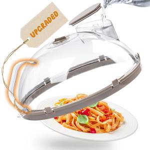 lot 11562 image: Microwave Splatter Cover for Food, Upgraded Microwave Cover with Water Steamer, Integrated Handle, Plate Covers, Splatter Guard, Cookware Lid, House Essentials for Gift, 10 Inch