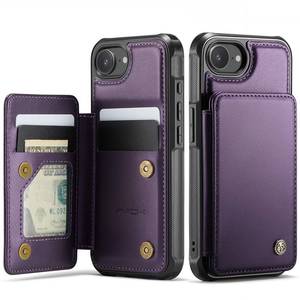 lot 12382 image: Vinich for iPhone 16e Wallet Case with Card Holder, RFID Blocking Credit Slots Kickstand Shockproof Phone Cover Fit for iPhone 16e 6.1 Purple