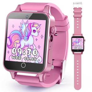 lot 12383 image: Kids Watches Girls Toys for Age 5-12, HD Camera Touchscreen Smart Watch for Kids, Learn Card, Alarm Clock, 30 Puzzle Games, Pedometer, Audiobook, Christmas Birthday Gifts for Girls Ages 5 6 7 8 9