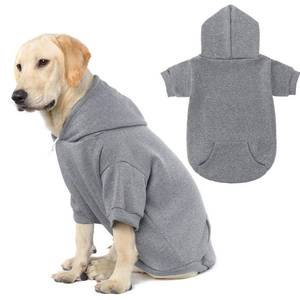 lot 12388 image: KOOLTAIL Basic Dog Hoodie - Soft and Warm Dog Hoodie Sweater with Leash Hole and Pocket, Dog Winter Coat, Cold Weather Clothes Sweatshirt for Small Medium Large Dogs Puppy Cat Boys Girls Grey L
