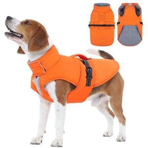 lot 12394 image: IECOii Dog Cold Weather Coats - Reflective Winter Jackets Adjustable Windproof Snow Jacket for French Bulldog & Corgi, Waterproof Warm Vest with Fleece Lining for Outdoor Adventures, Pink, Size L