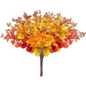 lot 12395 image: Subacy 10 PCS Artificial Eucalyptus Stems, Fall Eucalyptus Leaves, Autumn Decorations Artificial Plants for Floral Arrangement