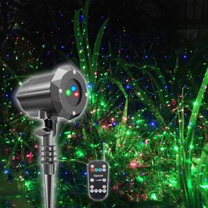 lot 13528 image: Poeland Christmas Laser Projector Lights Waterproof Outdoor Garden Decorative Lighting with Security Lock 3 Color Red Green Blue