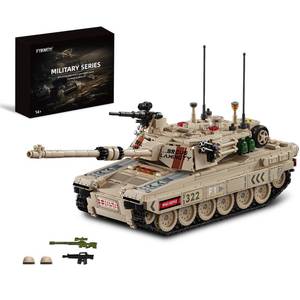 lot 13541 image: M1A2 Abrams Tank Building Set for Adults-Compatible with Lego Tank, Collectible Army Model, Gift Ideal for Military Enthusiasts (1002 PCS)