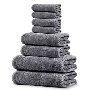 lot 13550 image: Tens Towels Pack of 8 Towels Set, 2 Extra Large Bath, 2 Hand, 4 Washcloths, 100% Cotton, Lighter Weight, Quicker to Dry, Super Absorbent, Perfect for Bathroom, Dark Grey