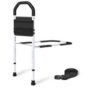 lot 13561 image: MNIENT Bed Rails for Elderly Adults Safety - ASTM Approved Bed Side Rail for Seniors with Support Leg,Two-side Storage Bag, Non-Slip Bed Assist Cane Guard,Adjustable Bedrails for King,Queen,Full,Twins