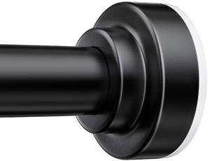 lot 13563 image: TEECK Shower Curtain Rod, 27-76 inch Adjustable Spring Tension Curtain Rod, Never Rust Anti-Slip Shower Curtain Rod for Bathroom, No Drilling, Never Collapse, Easy to Use, Black