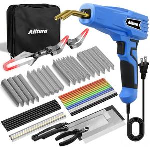 lot 13566 image: Allturn Plastic Welder, 2 in 1 Plastic Welding Kit, Hot Staples Weld Gun, Car Bumper Repair Kit for Most Plastics, Patent Number D970324(Blue)