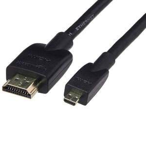 lot 14234 image: Amazon Basics Micro HDMI to HDMI Display Cable, 18Gbps High-Speed, 4K60Hz, 2160p, 48-Bit Color, Ethernet Ready, 6 Foot, Black