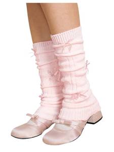 lot 14254 image: WDIRARA Womens Y2k Bow Leg Warmers Kawaii Lolita Knitted Stacked Boot Socks Pink One-Size