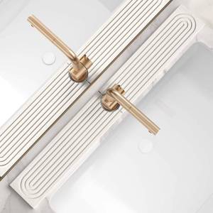 lot 14265 image: eormoe 30 Inch Faucet Mat for Kitchen Sink - Instant Dry Sink Protector for Countertop, Extra-Long Diatomaceous Earth Stone Sink Tray Around Faucet for Kitchen Bathroom RVs (Light Grey, 30 x 3.9)