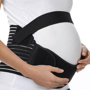 lot 14267 image: FITTOO Maternity Belt Back Support Belly Band Pregnancy Belt Support Brace Abdominal Binder Waist Support Black XXL