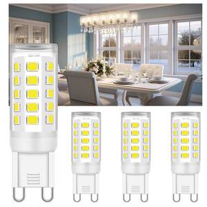 lot 14297 image: Ugvmn G9 LED Bulb Bi Pin Base, No Flicker 5000K Daylight T4 G9 LED Llight Bulbs for Chandelier, 4W (40W Halogen Equivalent Bulbs), 360° Beam Angle, Non-dimmable for Home Lighting, 4 Pack