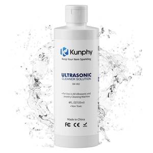 lot 14327 image: kunphy Jewelry Cleaner Solution -Ultrasonic Cleaner Solution for Gold, Silver, Platinum Diamonds and Non-Porous Precious & Semi-Precious Jewelry 4 oz(120ml)