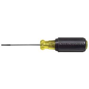 lot 14354 image: Klein Tools 612-4 Screwdriver, Made in USA, Flat Head Terminal Block Screwdriver, 18-Inch Cabinet Tip, 4-Inch Round Shank, TB-DIN