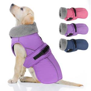 lot 14495 image: PETDSH Dog Coat Medium, Windproof Dog Jacket with Warm Fleece Lining, Thickened Collar Dogs Winter Coat,Adjustable Reflective Pet Coats for Cold Weather (Purple, Medium)