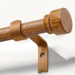 lot 15190 image: Wood Curtain Rods for Windows 66 to 120 Inches 1 Diameter Boho Decorative Heavy Duty Long Window Curtain Rod Adjustable with Solid Imitation Wood Grain Finials for Living Room Bedroom Kitchen