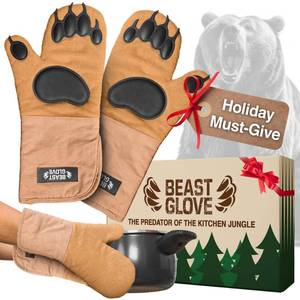 lot 15193 image: Bear Paw  Beast Glove Oven Mitts  Bear Hands Oven Mitts  Kitchen Pot Holders Set  Heat Resistant Oven Mittens for Kitchen