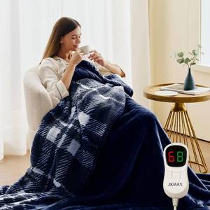 lot 15202 image: JKMAX Heated Electric Blanket Full Size - 72x84 Flannel Heating Blanket with 10 Heating Levels & 5 Time Settings Over-Heat Protection, Winter Warmer for Adults with ETL Certification��Navy Blue��