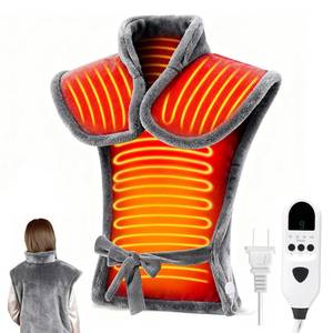 lot 15208 image: Heating Pad for Neck and Shoulders and Back, 23 � 37 Large Electric Heating Pad, Neck Heated Wrap 9 Heat Settings & 4 Timers, Auto Shut-Off, Washable, Birthday Christmas Gifts for Women Men