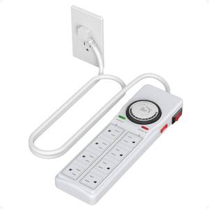 lot 15217 image: TESSAN 8 Outlets Power Strip with Timer (4 Sockets Timed, The Others Always On), 4 FT Extension Cord with Multiple Outlets, 900J Timer Surge Protector Power Strip with Switch for Plant Aquarium Light