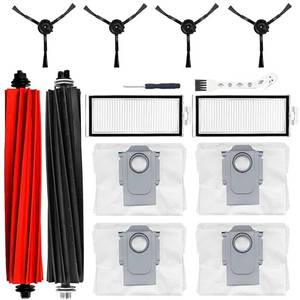 lot 16216 image: MIXEAL Q5 Max Replacement Parts for Roborock Q5 Max,Q5 DuoRoller, Q8 Max Q8 Max,Q5 Pro Q5 Pro Vacuum Cleaner,1 set Main Brush,2 HEPA Filters,4 Side Brushes,4 Dust Bags