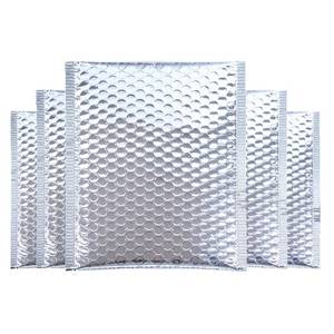 lot 16227 image: 4.3x4.3 inches Small Bubble Mailers Silver Metallic Bubble Padded Envelopes Self Seal Shipping Envelopes Metallic Bags Pack of 50