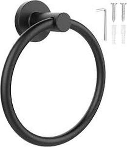lot 2169 image: Bathroom towel holder black ring
