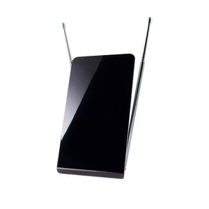 lot 1385 image: GE Flat Panel Indoor HD Digital TV Antenna, Long Range Smart TV Antenna, Supports 4K 1080P HD Smart TV VHF UHF, Extendable Dipole Rabbit Ears, Adjustable Stand, 5ft Coax HDTV Cable, 33681