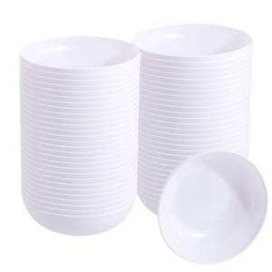 lot 1401 image: bUCLA 50Pack 12oz White Plastic Bowls - Disposable White Plastic Salsa Bowls Premium Heavy Duty - Ideal for Wedding &Party