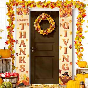 lot 1410 image: KatchOn, Happy Thanksgiving Banner Outdoor - Xtralarge 72x12 Inch  Thanksgiving Door Banner for Thanks giving Door Decorations  Thanks giving Banners for Front Door  Decorations Outdoor
