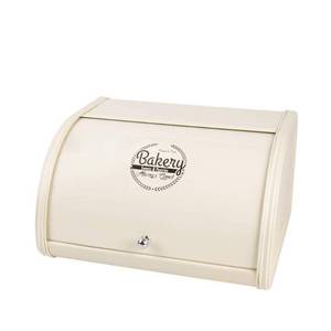lot 1427 image: X458 Metal Bread Box for Kitchen Countertop - Stainless Steel Bread Box for Kitchen - Bread Storage Container - Airtight Holder for Homemade Bread, Cream Color