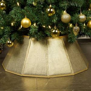 lot 1439 image: Blissun Fabric Christmas Tree Collar, Shiny Christmas Tree Ring, Willow Christmas Tree Skirt for Christmas Decorations (Shiny Gold)