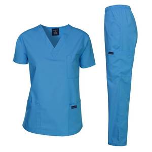 lot 2024 image: Dagacci Medical Uniform Womens and Mens Scrub Set Unisex Medical Scrub Shirt Top and Pant, Turquoise, Medium,