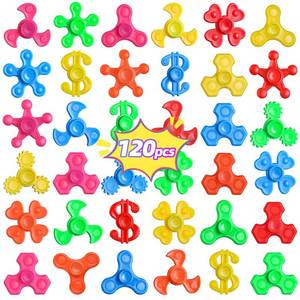 lot 2063 image: 120pcs Mini Fidget Spinner Bulk, Stress Relief Sensory Fidget Toys Kids with Autism, Birthday Gifts Valentine Party Favors, Valentine Gifts for Kids Classroom, Treasure Box Toys for Classroom Prizes