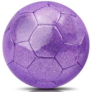 lot 2095 image: Size 4 Soccer Ball Glitter Pink - Kids Aged 4-6 6-8 8-12 Outdoors Sports Training Ball Recreation Playing Ball Teens Girls Children Youth Back to School Birthday (Glitter Purple, Size 4)